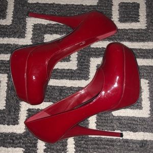 Steve Madden Caryssa Red Patent Pump